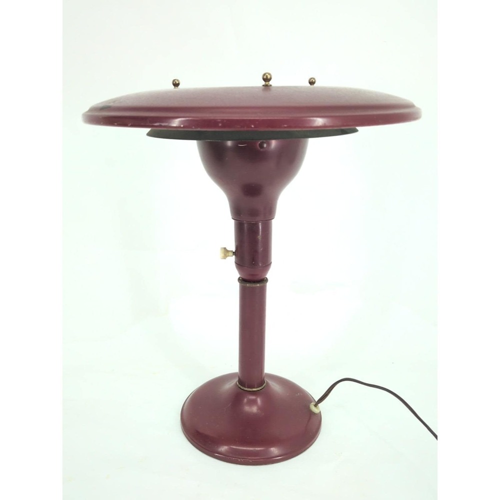 VTG Red Sight Light 1950s Flying Saucer Lamp MCM Mid Century MG Wheeler  Doane